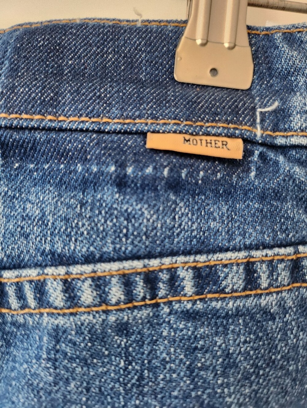 Mothrt Denim The Pleated Midi Skirt Wirh Fray - Picture 5 of 7